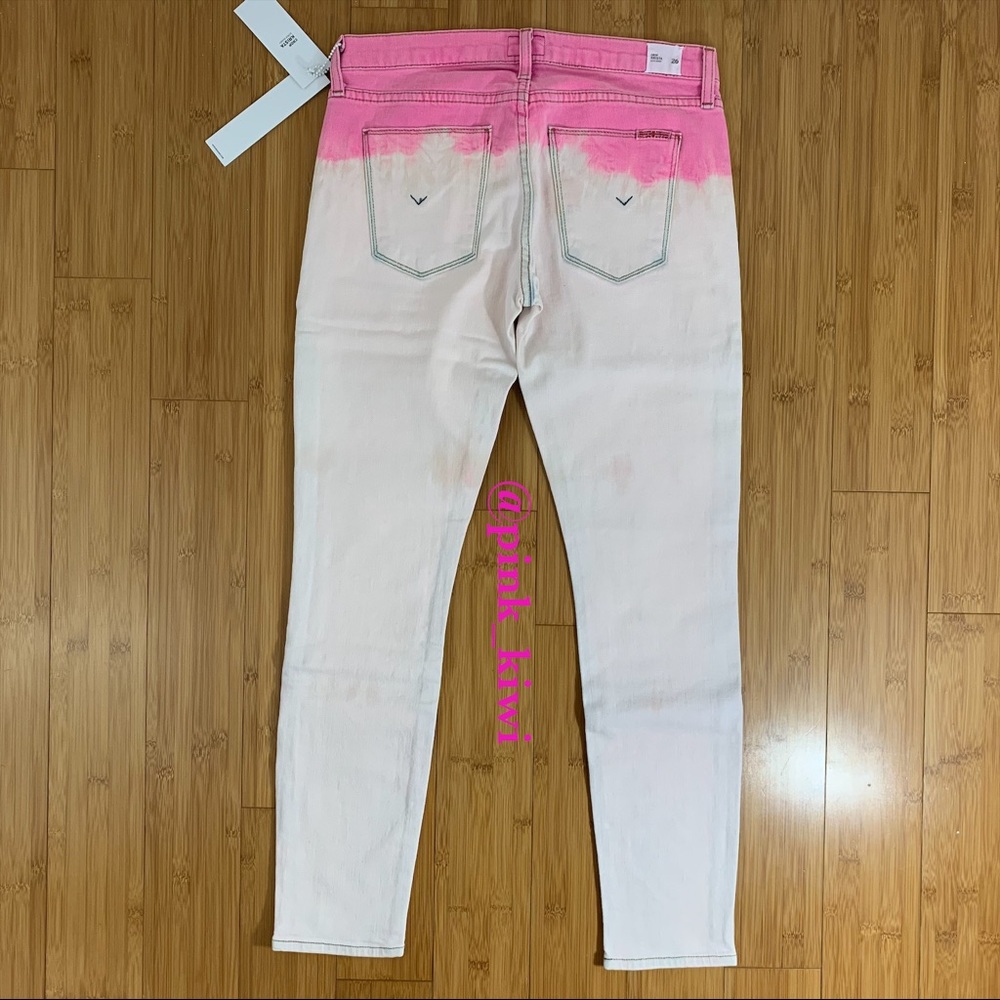 Hudson Krista Skinny Pink Ombré Crop Jeans - Picture 9 of 12